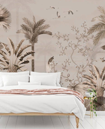 chinoiseries tapetmaleri kalt Chinoiserie Tropical Forest på Wallsauce chinoiseries tapetmaleri kalt Chinoiserie Tropical Forest på Wallsauce