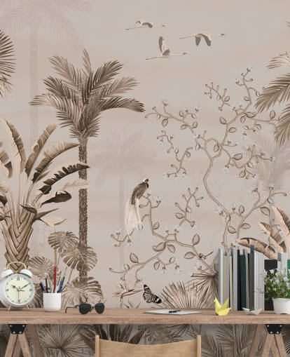 chinoiseries tapetmaleri kaldet Chinoiserie Tropical Forest på Wallsauce chinoiseries tapetmaleri kaldet Chinoiserie Tropical Forest på Wallsauce