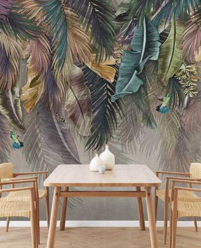 palmujen taustakuva nimeltä Hanging Tropical Palm Trees Wallsaucessa palmujen taustakuva nimeltä Hanging Tropical Palm Trees Wallsaucessa