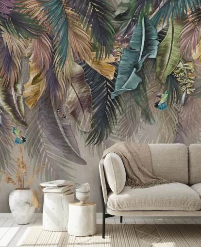 palmetretapet kalt Hanging Tropical Palm Trees på Wallsauce palmetretapet kalt Hanging Tropical Palm Trees på Wallsauce