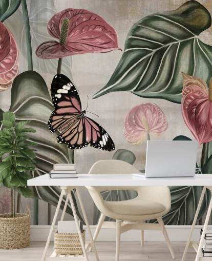 papier peint mural en forme de papillon de la jungle appelé Tropical Jungle Close Up at Wallsauce pour les chambres et les salons papier peint mural en forme de papillon de la jungle appelé Tropical Jungle Close Up at Wallsauce pour les chambres et les salons
