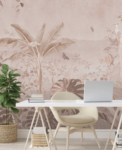 white peacock wallpaper mural called Vintage Tropical White Peacock for bedrooms, living rooms and bathrooms white peacock wallpaper mural called Vintage Tropical White Peacock for bedrooms, living rooms and bathrooms