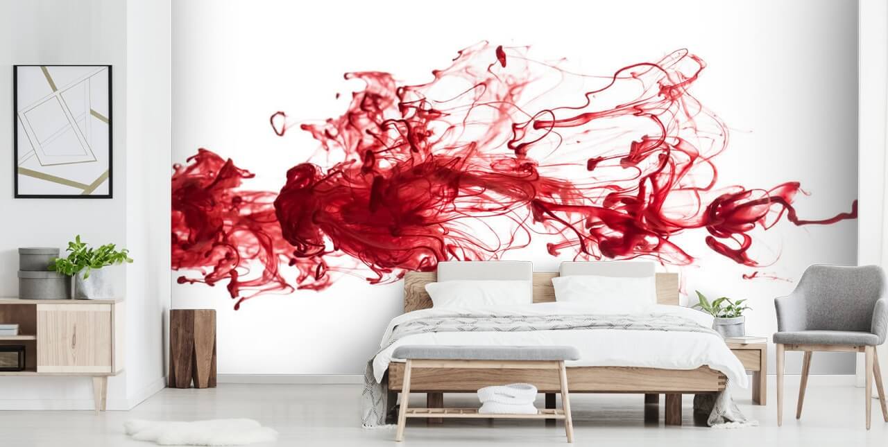 Red Ink Floating in Water Wallpaper Red Ink Floating in Water Wallpaper