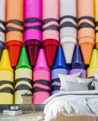 Regenboogkleurige kleurpotloden behang Regenboogkleurige kleurpotloden behang