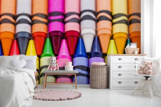 Rainbow Coloured Crayons Wallpaper