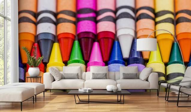 Rainbow Coloured Crayons Wallpaper