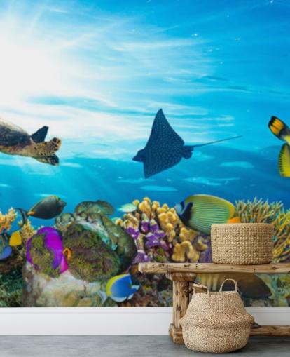 Colourful Fish and Coral Wallpaper Colourful Fish and Coral Wallpaper