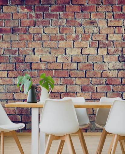 Mural de parede com efeito tijolo texturizado Mural de parede com efeito tijolo texturizado