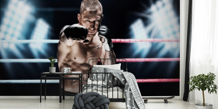 MMA wall mural called MMA Punch for gyms