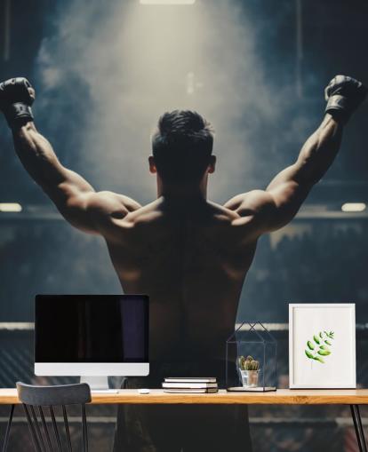 mma muurschildering genaamd The Winning Moment voor sportscholen, kantoren en trainingsruimtes mma muurschildering genaamd The Winning Moment voor sportscholen, kantoren en trainingsruimtes