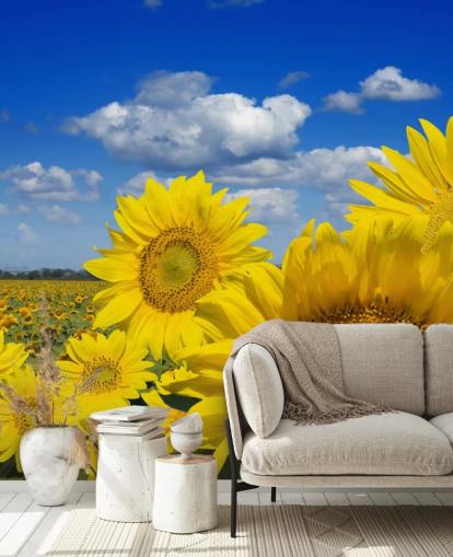 Carta da parati con girasoli gialli Carta da parati con girasoli gialli