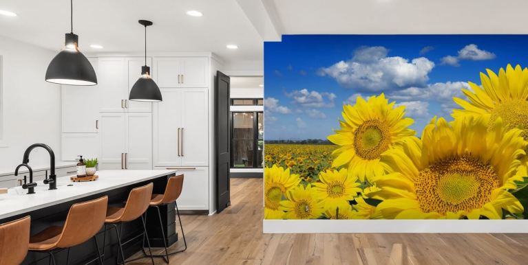 Sunflower Wallpaper & Wall Murals | Wallsauce UK