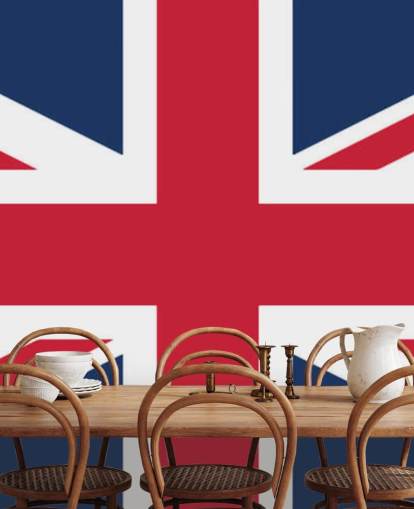 Carta da parati classica con bandiera Union Jack Carta da parati classica con bandiera Union Jack