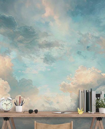 blue cloud wallpaper mural called Abstract Sky Blue Clouds for bedrooms, bathrooms and living rooms blue cloud wallpaper mural called Abstract Sky Blue Clouds for bedrooms, bathrooms and living rooms