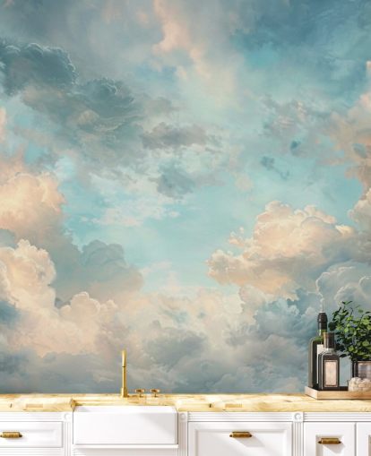 blue cloud wallpaper mural called Abstract Sky Blue Clouds for bedrooms, bathrooms and living rooms blue cloud wallpaper mural called Abstract Sky Blue Clouds for bedrooms, bathrooms and living rooms