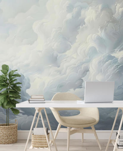 grey and white abstract clouds wallpaper mural for bedrooms, bathrooms and living rooms grey and white abstract clouds wallpaper mural for bedrooms, bathrooms and living rooms