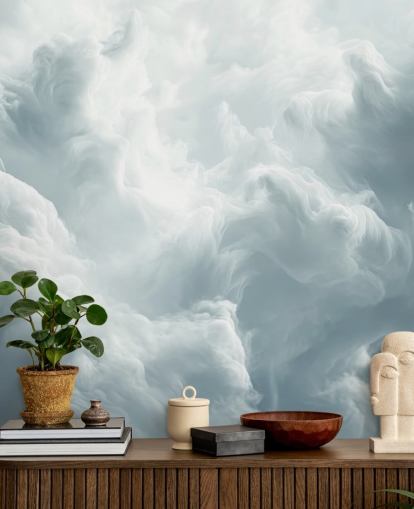 white cloud wallpaper mural called Abstract Gentle Clouds for bedrooms, bathrooms and living rooms white cloud wallpaper mural called Abstract Gentle Clouds for bedrooms, bathrooms and living rooms