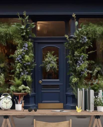 tilpasset fasade veggmaleri kalt Classic Flower Shop for omsorgsboliger tilpasset fasade veggmaleri kalt Classic Flower Shop for omsorgsboliger