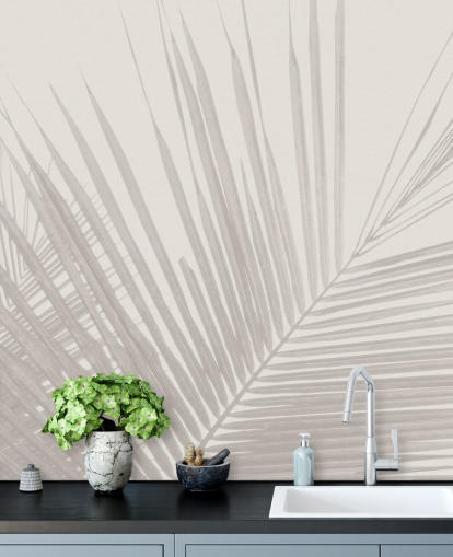 monochrome jungle wall mural called Monochrome Tropical Palm Leaves for bedrooms, dining rooms and bathrooms monochrome jungle wall mural called Monochrome Tropical Palm Leaves for bedrooms, dining rooms and bathrooms