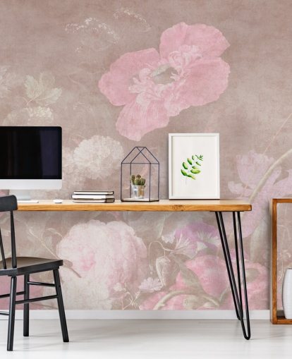 papier peint mural floral rose appelé Moody Baroque Florals par Bloomery Decor pour chambres à coucher papier peint mural floral rose appelé Moody Baroque Florals par Bloomery Decor pour chambres à coucher