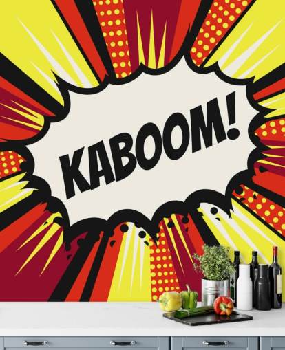 Burbuja de discurso de cómics pop art vintage (¡Kaboom!) en vector Burbuja de discurso de cómics pop art vintage (¡Kaboom!) en vector