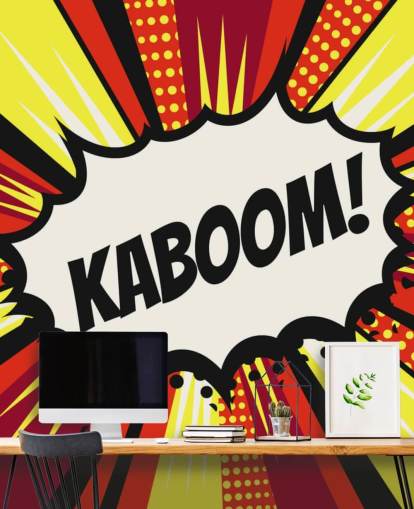 Vintage-Pop-Art-Comic-Sprechblase (Kaboom!) im Vektor Vintage-Pop-Art-Comic-Sprechblase (Kaboom!) im Vektor