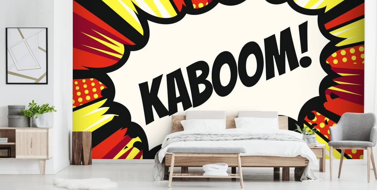 Vintage pop art comics speech bubble (Kaboom!) in vector