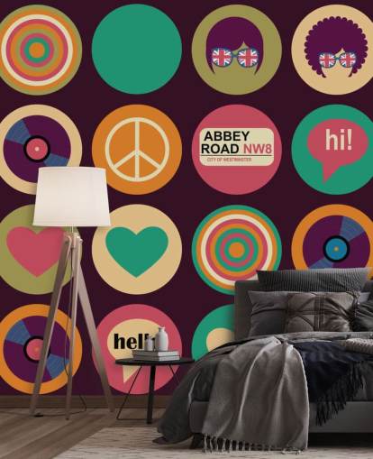 Pop Art - British Musical Pattern Pop Art Wallpaper Pop Art - British Musical Pattern Pop Art Wallpaper