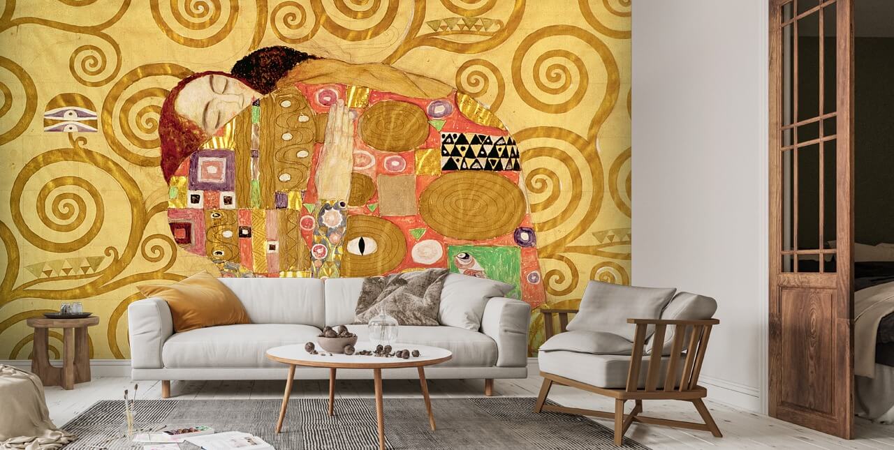 Wall Paper Peel and Stick,klimt the Tree of Life,bright Wall Paper,modern  Wall Paper,tree Life Wall Decor,reproduction Wall Poster, - Etsy