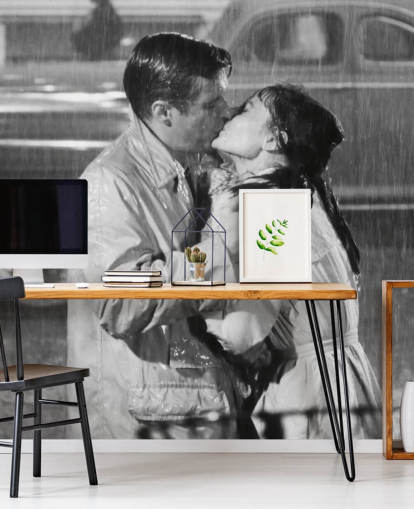 black and white breakfast at tiffany's wall mural called Audrey Hepburn & George Peppard (Breakfast at Tiffany's) black and white breakfast at tiffany's wall mural called Audrey Hepburn & George Peppard (Breakfast at Tiffany's)