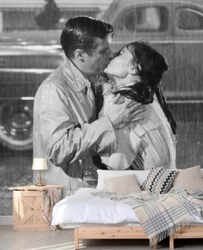 black and white breakfast at tiffany's wall mural called Audrey Hepburn & George Peppard (Breakfast at Tiffany's) black and white breakfast at tiffany's wall mural called Audrey Hepburn & George Peppard (Breakfast at Tiffany's)