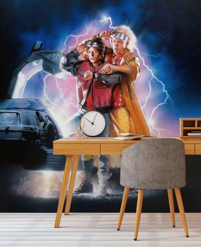 back to the future part ii wallpaper mural for bedrooms, offices and man caves back to the future part ii wallpaper mural for bedrooms, offices and man caves