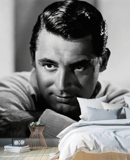 svartvit film tapeter väggmålning som heter Cary Grant II för sovrum och hemmakontor svartvit film tapeter väggmålning som heter Cary Grant II för sovrum och hemmakontor