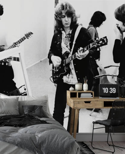 black and white musician wallpaper mural called The Rolling Stones (Gimme Shelter) for bedrooms and home offices black and white musician wallpaper mural called The Rolling Stones (Gimme Shelter) for bedrooms and home offices