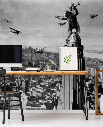 papier peint mural noir et blanc king kong appelé King Kong II pour les chambres à coucher, les entreprises et les bureaux à domicile papier peint mural noir et blanc king kong appelé King Kong II pour les chambres à coucher, les entreprises et les bureaux à domicile