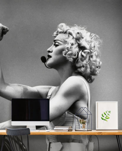 svartvit madonna tapetväggmålning som heter Madonna: Truth or Dare för sovrum, kontor och företag svartvit madonna tapetväggmålning som heter Madonna: Truth or Dare för sovrum, kontor och företag