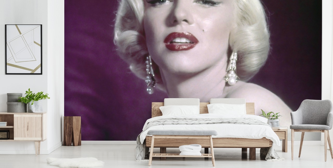 actrice behangmuurschildering genaamd Marilyn Monroe III voor slaapkamers, woonkamers en thuiskantoren