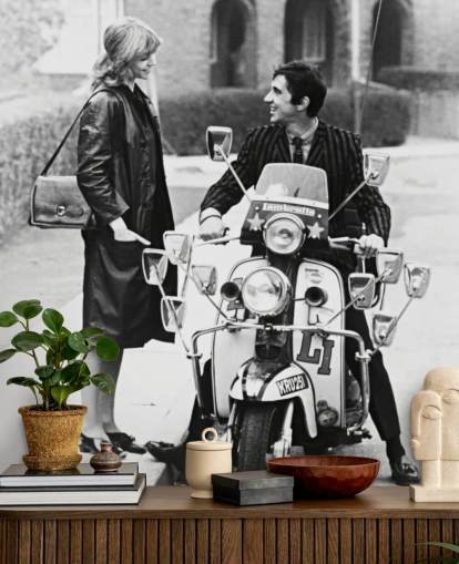 svartvit quadrophenia tapetväggmålning för sovrum och kontor svartvit quadrophenia tapetväggmålning för sovrum och kontor