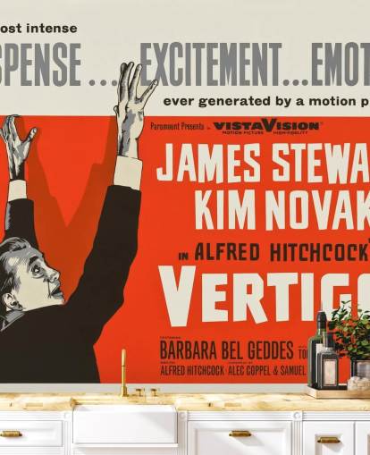 filmaffisch väggmålning som heter Vertigo för sovrum, vardagsrum och biografrum filmaffisch väggmålning som heter Vertigo för sovrum, vardagsrum och biografrum