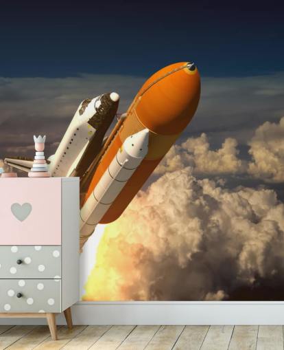 Space Shuttle In The Clouds Wallpaper Mural Space Shuttle In The Clouds Wallpaper Mural