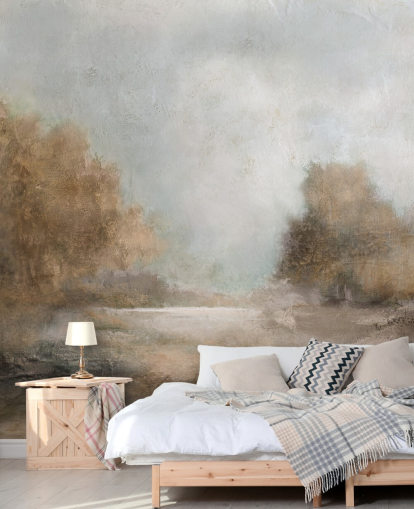 light brown abstract wallpaper mural called Creekside Stillness by Carol Robinson light brown abstract wallpaper mural called Creekside Stillness by Carol Robinson
