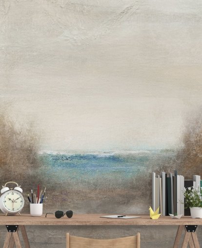 mural abstrato de papel de parede de paisagem marinha chamado Distant Breakers de Carol Robinson mural abstrato de papel de parede de paisagem marinha chamado Distant Breakers de Carol Robinson