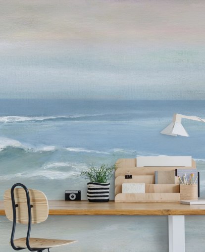 light blue ocean view wallpaper mural called Mellow Ocean View by Carol Robinson for home offices and bedrooms light blue ocean view wallpaper mural called Mellow Ocean View by Carol Robinson for home offices and bedrooms