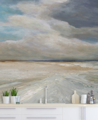 painted ocean wallpaper mural called Ocean Storm Rolling In by Carol Robinson for living rooms and bedrooms painted ocean wallpaper mural called Ocean Storm Rolling In by Carol Robinson for living rooms and bedrooms