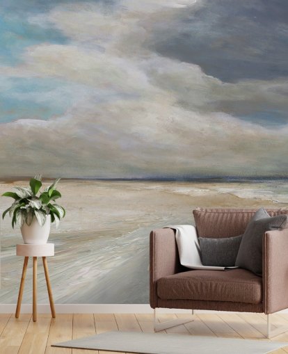 painted ocean wallpaper mural called Ocean Storm Rolling In by Carol Robinson for living rooms and bedrooms painted ocean wallpaper mural called Ocean Storm Rolling In by Carol Robinson for living rooms and bedrooms