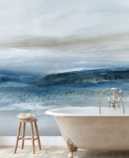 abstrakt strandtapet vægmaleri kaldet Pebbled Beach af Carol Robinson til soveværelser, badeværelser og hjemmekontorer abstrakt strandtapet vægmaleri kaldet Pebbled Beach af Carol Robinson til soveværelser, badeværelser og hjemmekontorer