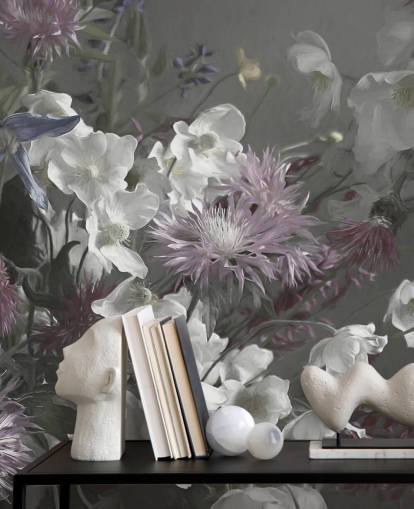 bold floral wallpaper mural called Anemonies by Marina Stupakova for living rooms and bedrooms bold floral wallpaper mural called Anemonies by Marina Stupakova for living rooms and bedrooms
