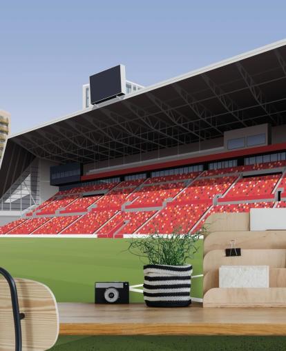 fond d'écran vert et rouge du club de football de Brentford appelé Gtech Community Stadium Football Stadium par Matthew J I Wood fond d'écran vert et rouge du club de football de Brentford appelé Gtech Community Stadium Football Stadium par Matthew J I Wood