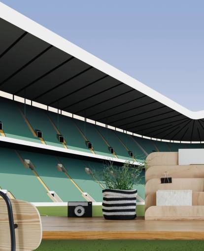 green and white customisable celtic wallpaper mural called Celtic Park Football Stadium by Matthew J I Wood green and white customisable celtic wallpaper mural called Celtic Park Football Stadium by Matthew J I Wood