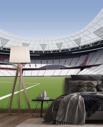 grøn og hvid tilpasselig west ham united tapetmaleri kaldet London Stadium Football Stadium af Matthew J I Wood til soveværelser og hjemmekontorer grøn og hvid tilpasselig west ham united tapetmaleri kaldet London Stadium Football Stadium af Matthew J I Wood til soveværelser og hjemmekontorer